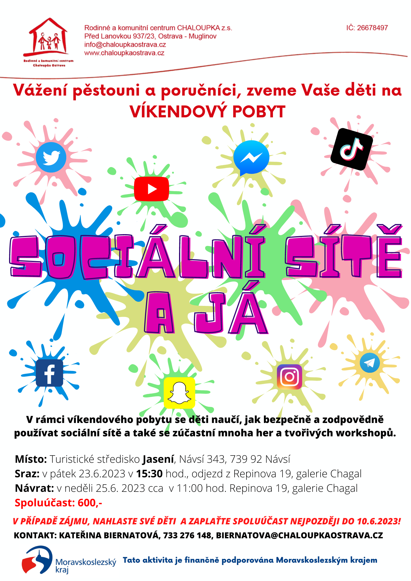 Víkendový pobyt pro děti – červen 2023